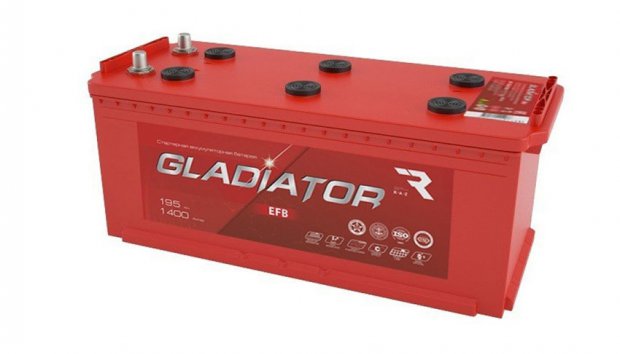 Аккумулятор автомобильный GLADIATOR EFB 6СТ-195.4 (Tungstone)болт