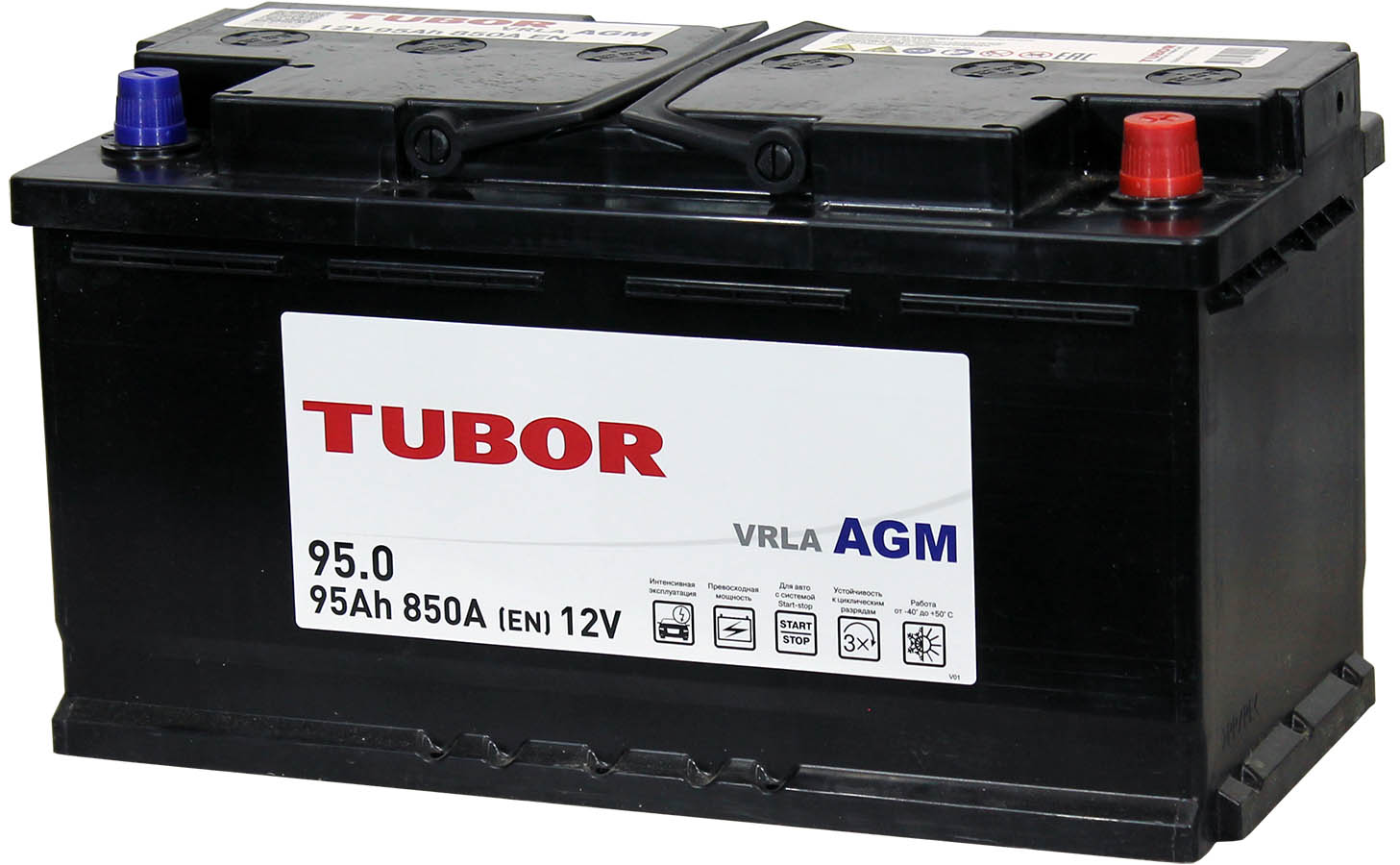 Аккумулятор автомобильный TUBOR AGM 6СТ-95.0 VRLA