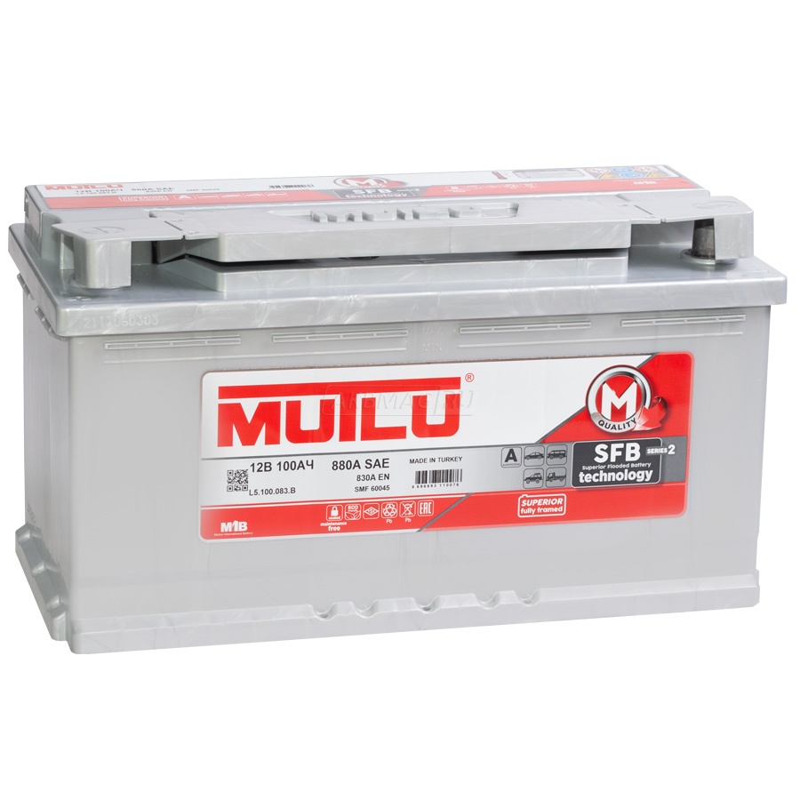 Аккумулятор автомобильный MUTLU Mega Calcium 100L 830 А прям. пол. 100 Ач (L5.100.083.B)