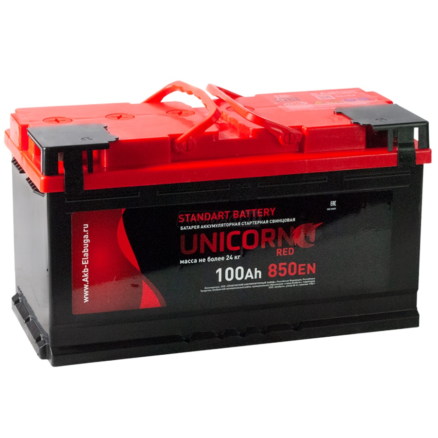 Аккумулятор автомобильный UNICORN RED 100L 850 А прям. пол. 100 Ач