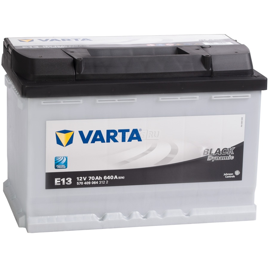 Аккумулятор автомобильный VARTA Black E13 (70R) 640 А обр. пол. 70 Ач (570 409 064 312 2)