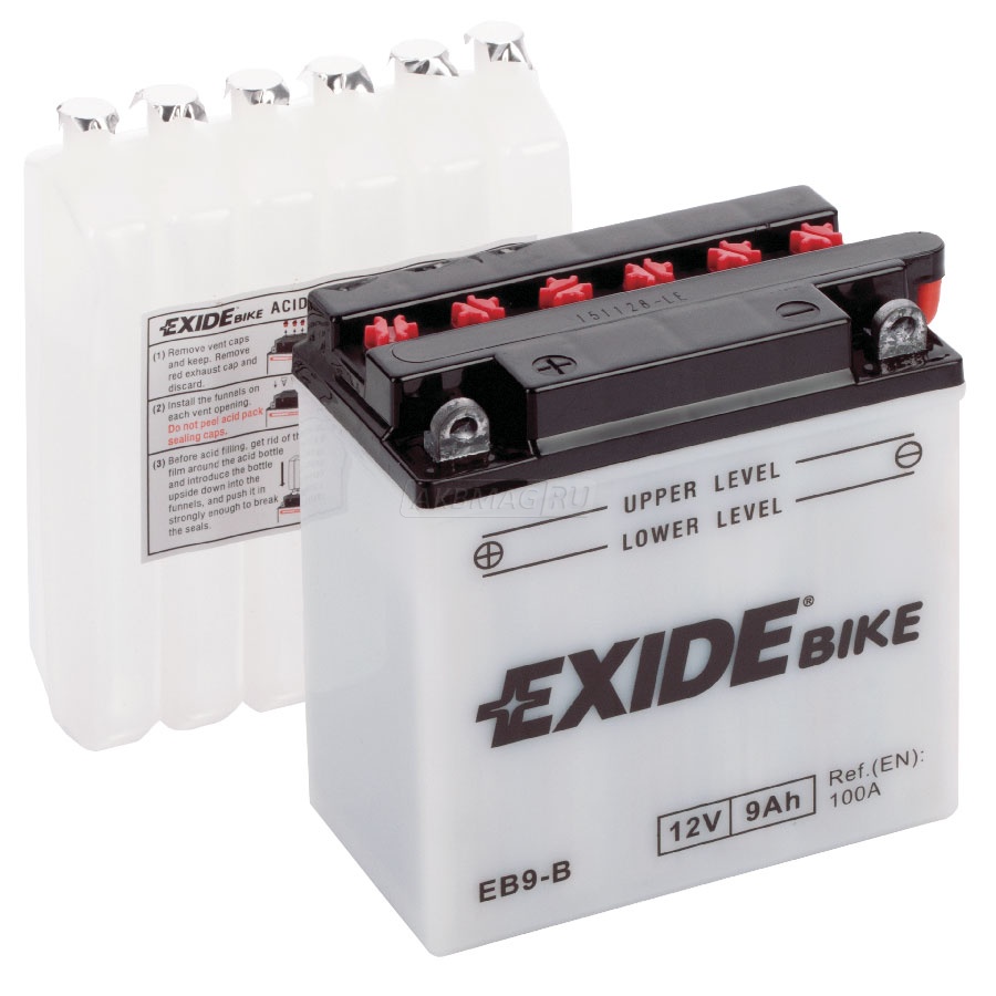 Аккумулятор для мототехники EXIDE EB9-B 100 А прям. пол. 9 Ач