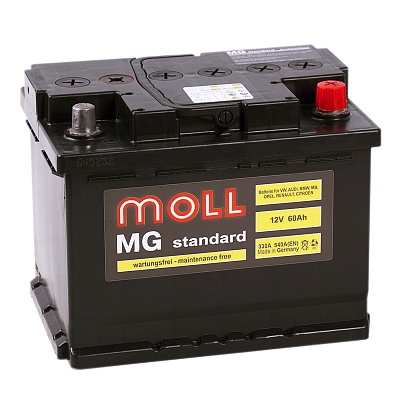 Автомобильный аккумулятор Moll MG Standard 60R 540A