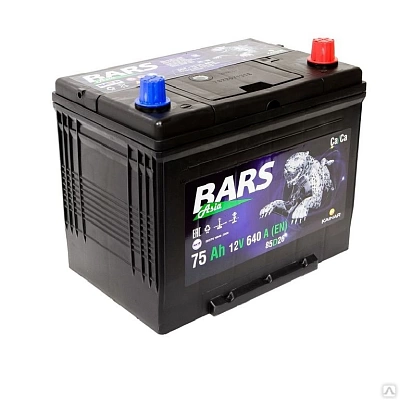 Автомобильный аккумулятор BARS Asia 75Ач 640A о.п 85D26L