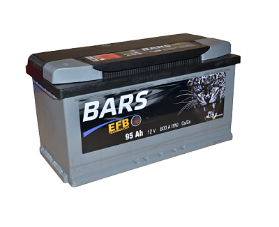 Автомобильный аккумулятор BARS EFB 95 Ач 800А прям. пол.