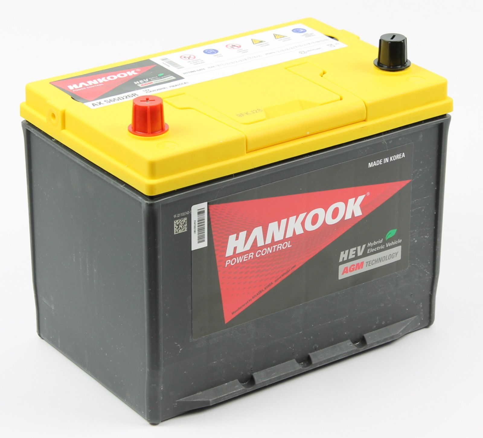 Аккумулятор автомобильный HANKOOK 6СТ-75.1 (65D26R) AGM