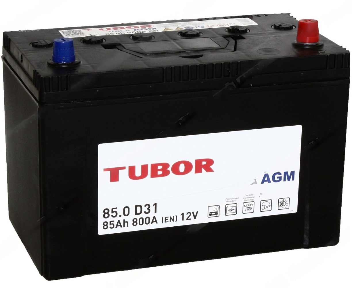 Аккумулятор автомобильный TUBOR AGM 6СТ-85.0 VRLA D31 B00